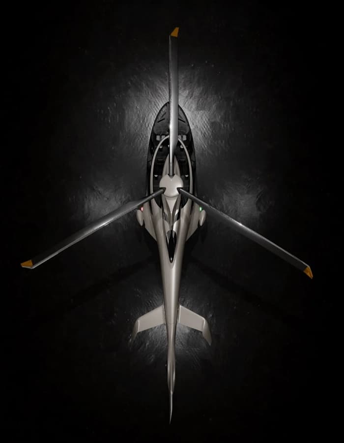 Hill Helicopters Top View