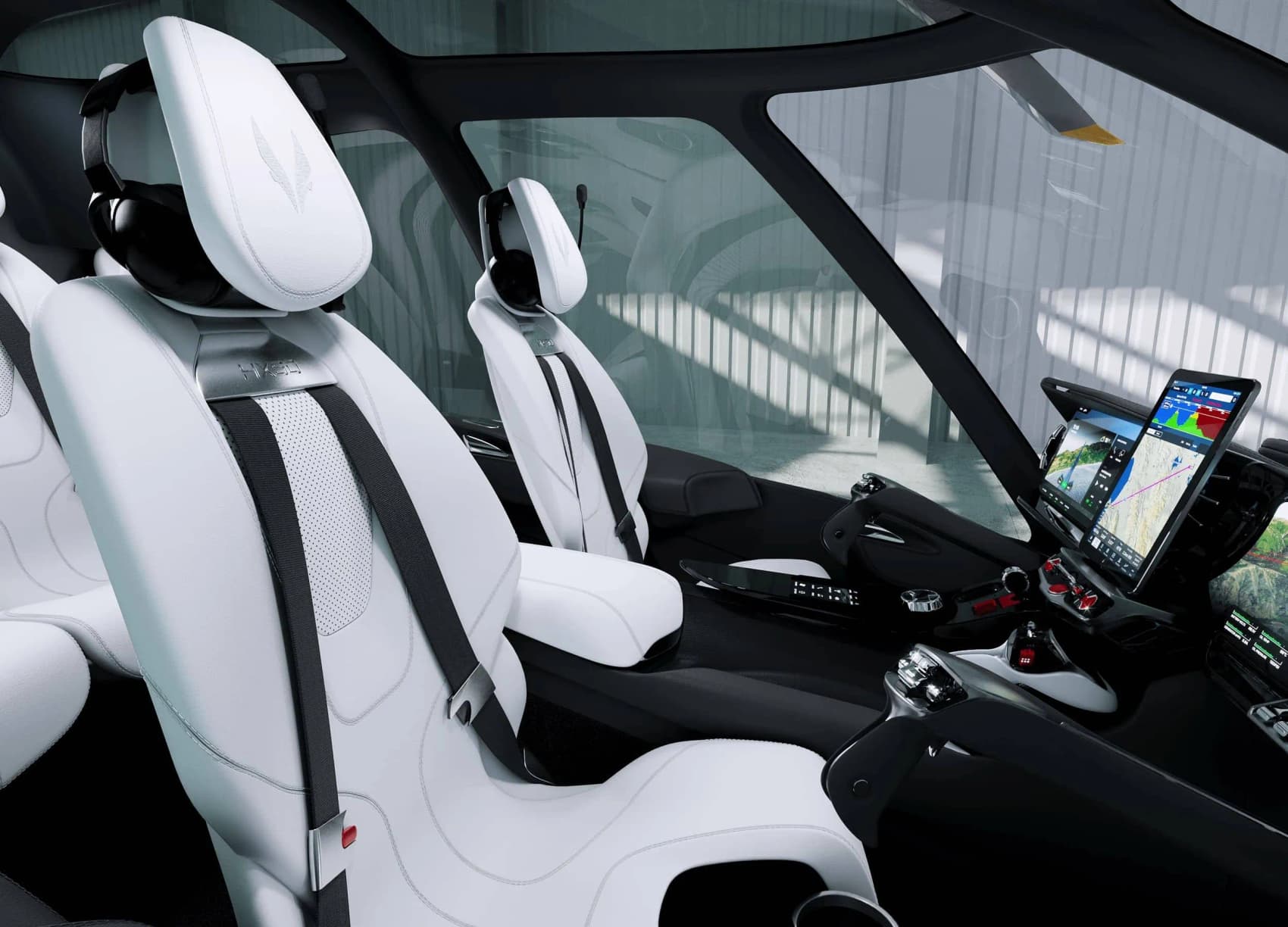 Hill Helicopters Interior Cockpit